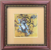 ジュエリー絵画(R)　ジャポニズム　雷神（俵屋宗達）　RA1（SSサイズ）